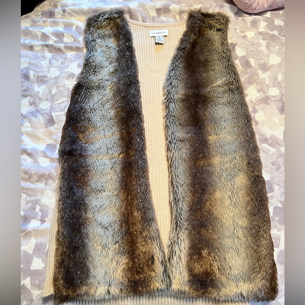 Faux fur vest XL